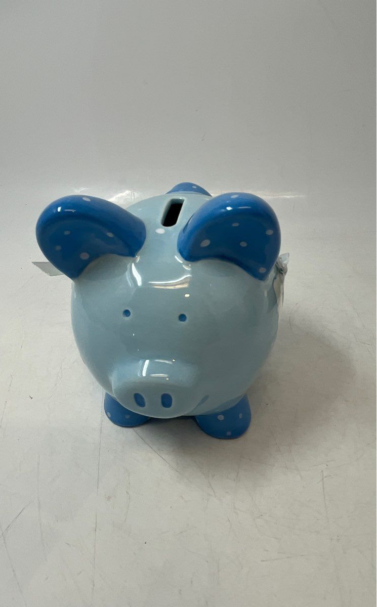 Precious Moment By Enesco Blue Elephant Piggy Bank