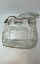 Load image into Gallery viewer, Tignanello Womens Beige Leather Inner Pockets Drawstring Shoulder Handbag
