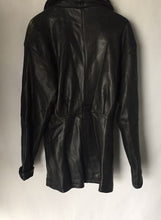 Load image into Gallery viewer, Trek Womens Black Leather Long Sleeve Trench Coat Size Small
