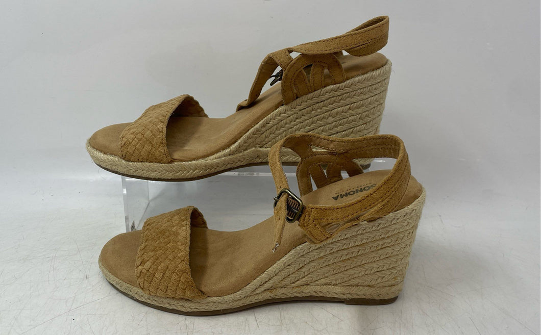 Sonoma Womens Anet Brown Open Toe Espadrille Sandals Shoes Size 7.5M