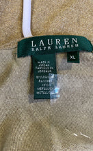 Load image into Gallery viewer, Lauren Ralph Lauren Womens Khaki Shimmer Sleeveless Scoop Neck Blouse Top Sz XL
