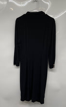 Load image into Gallery viewer, Philosophy Womens Black Long Sleeve Collared Button Front Shirt Dress Size L
