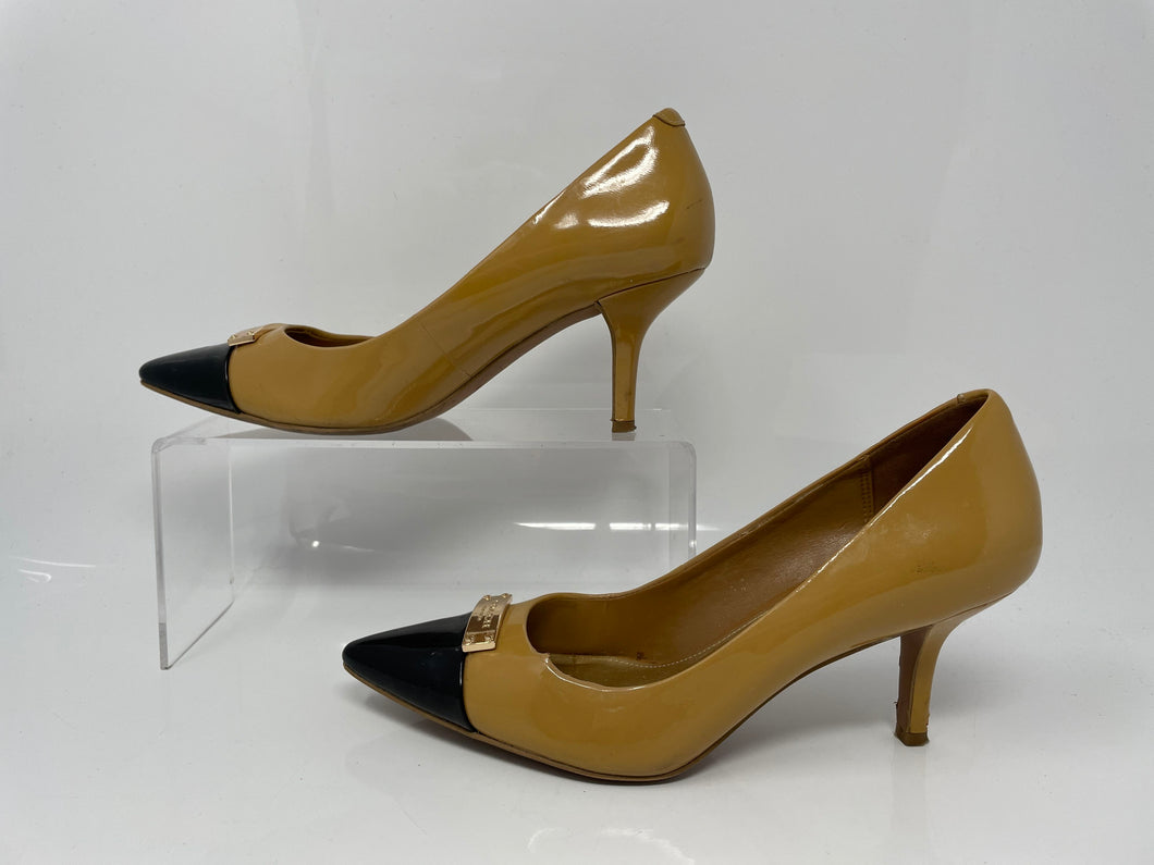 Coach Womens Brown Leather Pointed Toe Stiletto Pump Heels 6.5 B