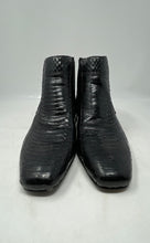 Load image into Gallery viewer, Giorgio Brutini Mens Black Animal Print Leather Side-Zip Ankle Boots Size 8M
