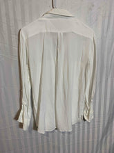 Load image into Gallery viewer, Zara Womens White Long Sleeve Pockets Collared Button-Up Shirt Size XS
