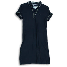 Load image into Gallery viewer, Tommy Hilfiger Womens Navy Blue Collared Short Sleeve Polo Shirt Dress Size S

