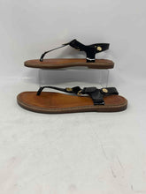 Load image into Gallery viewer, Tommy Hilfiger Womens Bennia Black Brown Leather Thong Sandals Size 10 M
