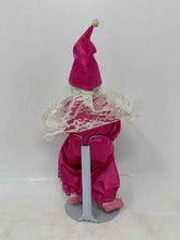 Load image into Gallery viewer, White Porcelain Pink Outfit Home Decorative Clown Figurine With Display Stand
