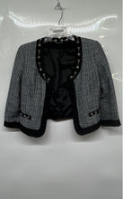 Load image into Gallery viewer, Nine West Womens Black Multicolor Tweed Lined 3/4 Sleeve Cropped Jacket Size 2
