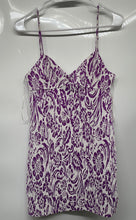 Load image into Gallery viewer, Zara Womens Purple White Paisley Sleeveless Mini Dress Size Small
