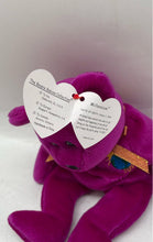 Load image into Gallery viewer, Ty Beanie Babies Baby Decade Bear Purple Stuffed Animal 2003 With Tag
