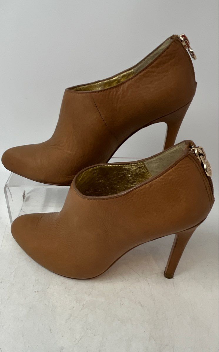 Coach Womens Unna Q2038 Brown Leather Stiletto Heel Ankle Booties Size 7 B