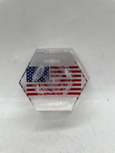 Load image into Gallery viewer, Multicolor USA Flag Washington DC Crystal Collectible Hexagon Paperweight
