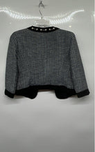 Load image into Gallery viewer, Nine West Womens Black Multicolor Tweed Lined 3/4 Sleeve Cropped Jacket Size 2
