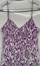 Load image into Gallery viewer, Zara Womens Purple White Paisley Sleeveless Mini Dress Size Small
