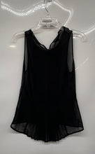 Load image into Gallery viewer, Zara Womens Black Sleeveless Round Neck Pleated Front Blouse Top Size S
