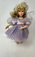 Load image into Gallery viewer, Carol Anne By Morgan Mahoney Blonde Doll With Curls Lavender Dress Wings
