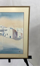 Load image into Gallery viewer, Lot Of 2 Pieces Terry Madden Signed Framed Pueblo Scene Art Print
