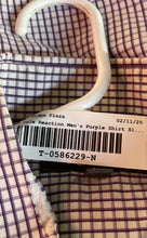 Load image into Gallery viewer, Kenneth Cole Reaction Mens Purple White Check Regular Fit Dress Shirt Size 16
