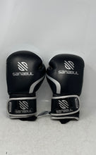 Load image into Gallery viewer, Sanabul Black MMA Essential Just What You Need Boxing Gel Sparring Gloves
