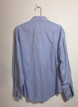 Load image into Gallery viewer, Calvin Klein Mens Blue Slim Fit Stretch Long Sleeve Dress Shirt Size 16
