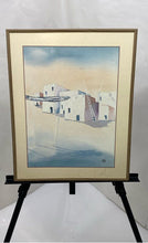 Load image into Gallery viewer, Lot Of 2 Pieces Terry Madden Signed Framed Pueblo Scene Art Print
