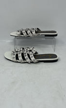 Load image into Gallery viewer, Sam Edelman Womens Beatris White Silver Studded Slip-On Slide Sandals Size 7.5
