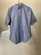 Load image into Gallery viewer, Ralph Lauren Youth Light Blue Slim Fit Button-Up Shirt Size Small
