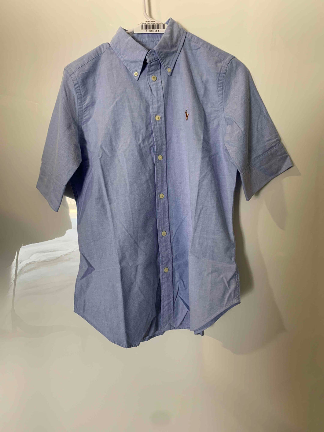 Ralph Lauren Youth Light Blue Slim Fit Button-Up Shirt Size Small