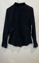 Load image into Gallery viewer, Gap Womens Black Long Sleeve Collared Casual Button-Up Shirt Size 10
