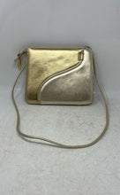 Load image into Gallery viewer, Carbotti Womens Golden Shiny Genuine Leather Inner Pockets Shoulder Purse
