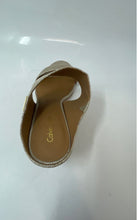 Load image into Gallery viewer, Calvin Klein Womens Cecily 34E4783 Brown Leather Designed Slide Sandals Size 9
