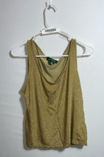 Load image into Gallery viewer, Lauren Ralph Lauren Womens Khaki Shimmer Sleeveless Scoop Neck Blouse Top Sz XL
