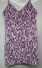 Load image into Gallery viewer, Zara Womens Purple White Paisley Sleeveless Mini Dress Size Small
