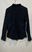 Load image into Gallery viewer, Gap Womens Black Long Sleeve Collared Casual Button-Up Shirt Size 10
