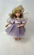 Load image into Gallery viewer, Carol Anne By Morgan Mahoney Blonde Doll With Curls Lavender Dress Wings
