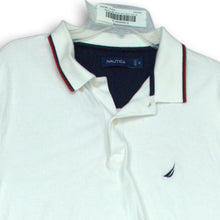 Load image into Gallery viewer, Nautica Mens White Short Sleeve Collared 2-Button Golf Polo Shirt Size XL
