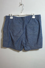 Load image into Gallery viewer, Gap Womens Blue Cotton Flat Front Slash Pocket Chino Shorts Size 12
