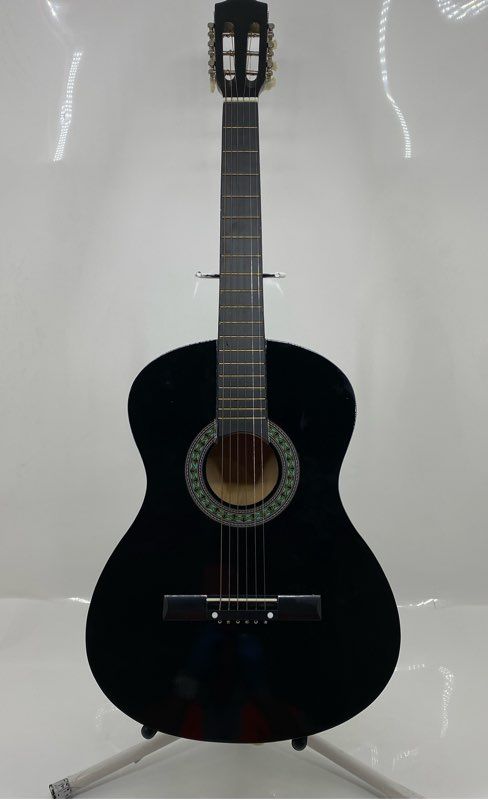 Black Gray 6 String Right Handed Acoustic Guitar