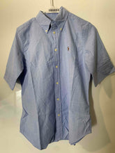 Load image into Gallery viewer, Ralph Lauren Youth Light Blue Slim Fit Button-Up Shirt Size Small
