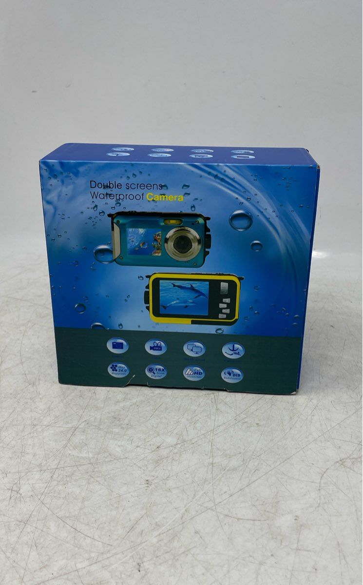 Double Screens 16X Zoom 24 MP Waterproof Digital Camera No Battery No Tested