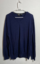 Load image into Gallery viewer, Calvin Klein Jeans Mens Blue Long Sleeve V-Neck Wool Pullover Sweater Size XXL
