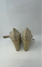 Load image into Gallery viewer, G By Guess Womens Beige Yellow Open Toe Wedge Espadrille Sandals Size 8M
