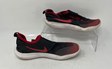 Load image into Gallery viewer, Nike Kids Flex Runner AT4663-607 Black Red Lace-Up Sneakers Shoes Size 2Y
