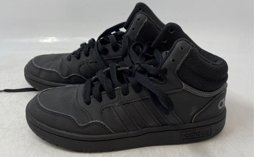 Adidas Boys Hoop HR0228 Black High Top Basketball Sneaker Shoes Size 3