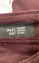 Load image into Gallery viewer, Buffalo David Bitton Womens Wine Vale Mid Rise Stretch Skinny Leg Jeans Sz 8/29
