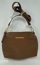 Load image into Gallery viewer, Steve Madden Womens Brown Leather Inner Pockets Adjustable Strap Crossbody Purse
