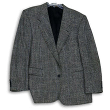 Load image into Gallery viewer, Evan Picone Mens Black Gray Long Sleeve Notch Lapel Two Button Blazer Size 46
